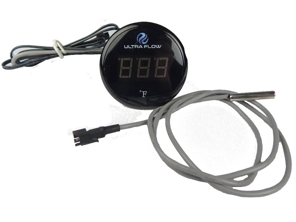 LED Blue Digital Temp Display w/logo includes sensing probe