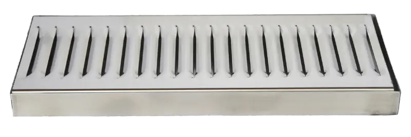 12" x 5" Surface Mount Drip Tray | Brushed Stainless | No Drain