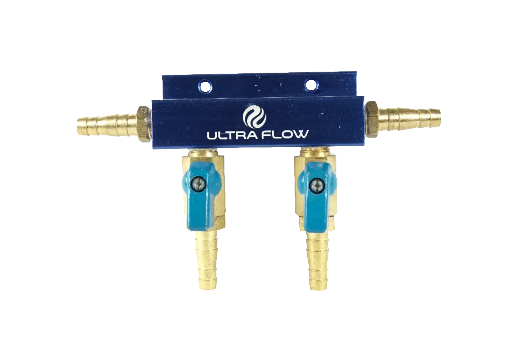 2 Product Gas Manifold Pass Thru | Aluminum bar