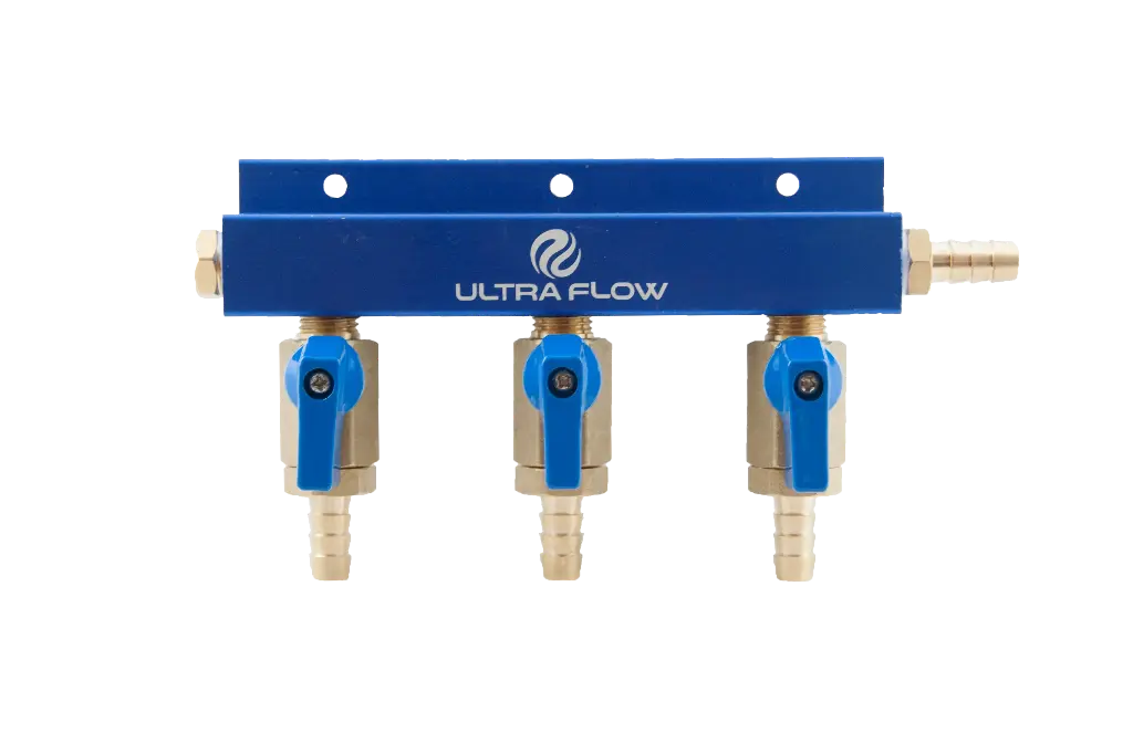 3 Product Gas Manifold | Aluminum Bar 