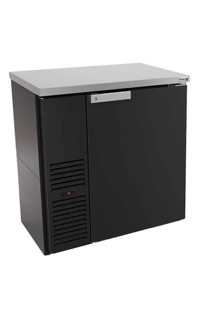 Back Bar - 24" - Black/Solid Door
