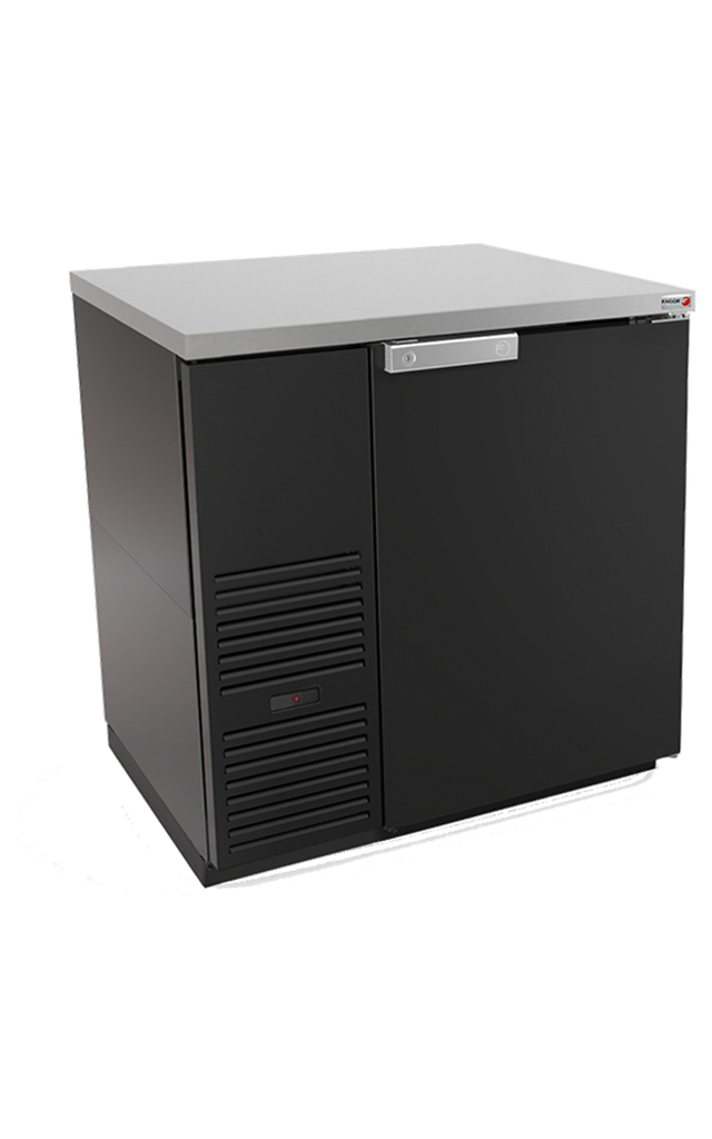 Back Bar - 36" - Black / Solid Door