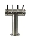 Brewery Pipe Series | "T" Tower Stainless Steel | 4 Faucet