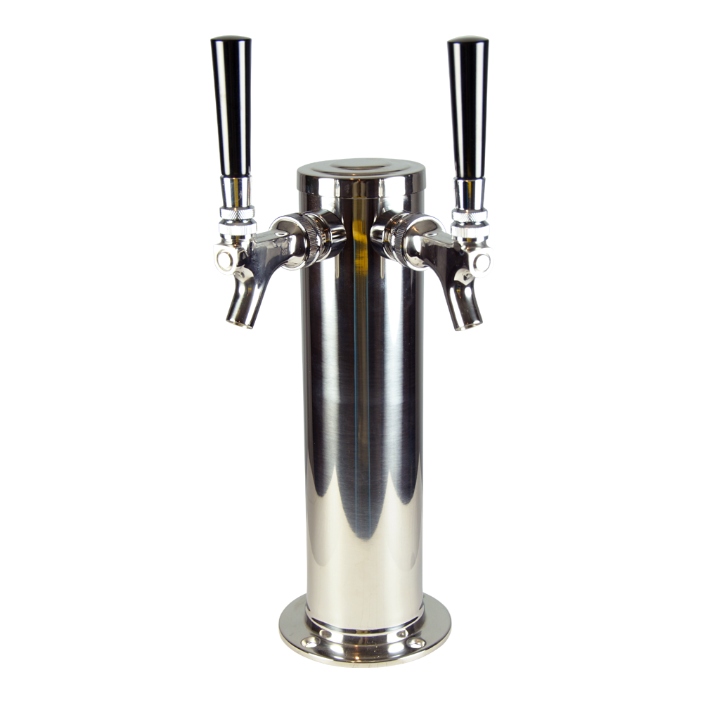 3" Draft Tower - 2 Faucet - Stainless Steel