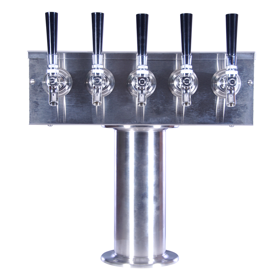 T-Tower | 3" Column | 5 Faucet | Air Cooled