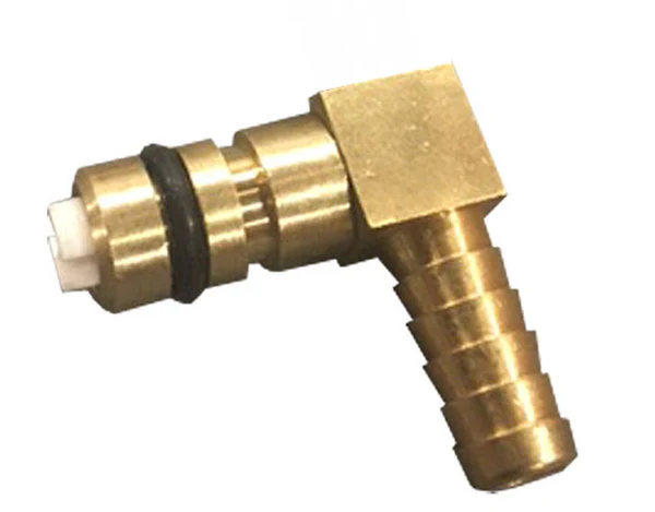 Gas Pump air inlet brass 1/4" hose barb elbow