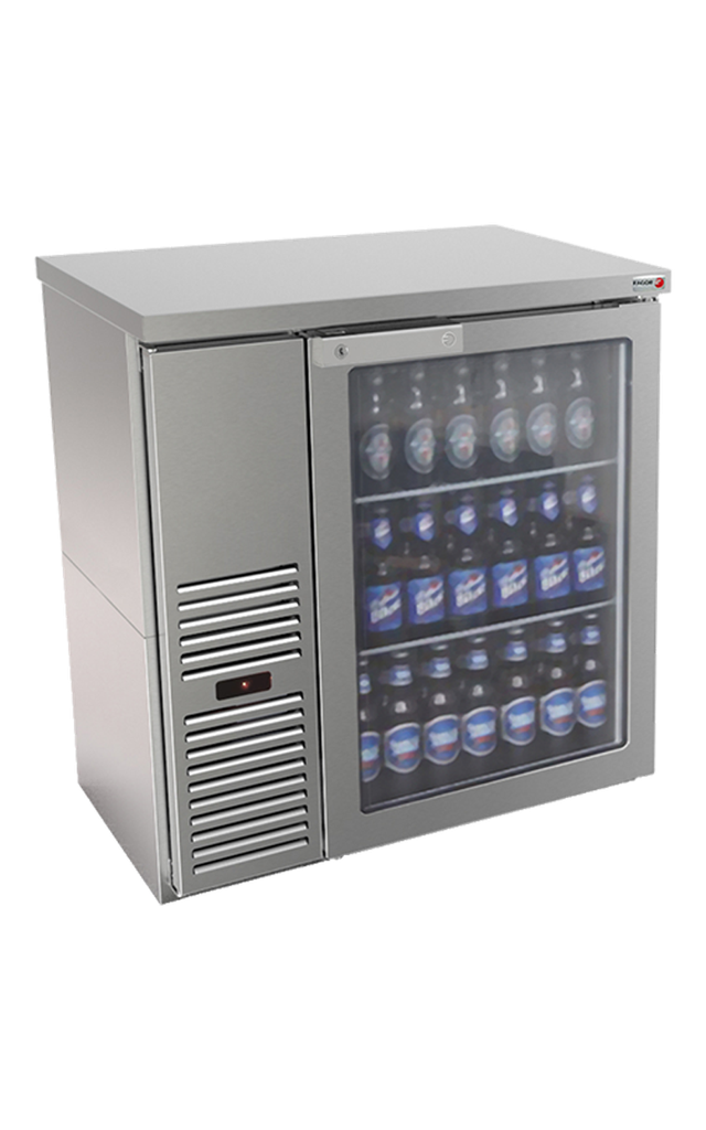 Back Bar - 24" - Stainless/Glass Door