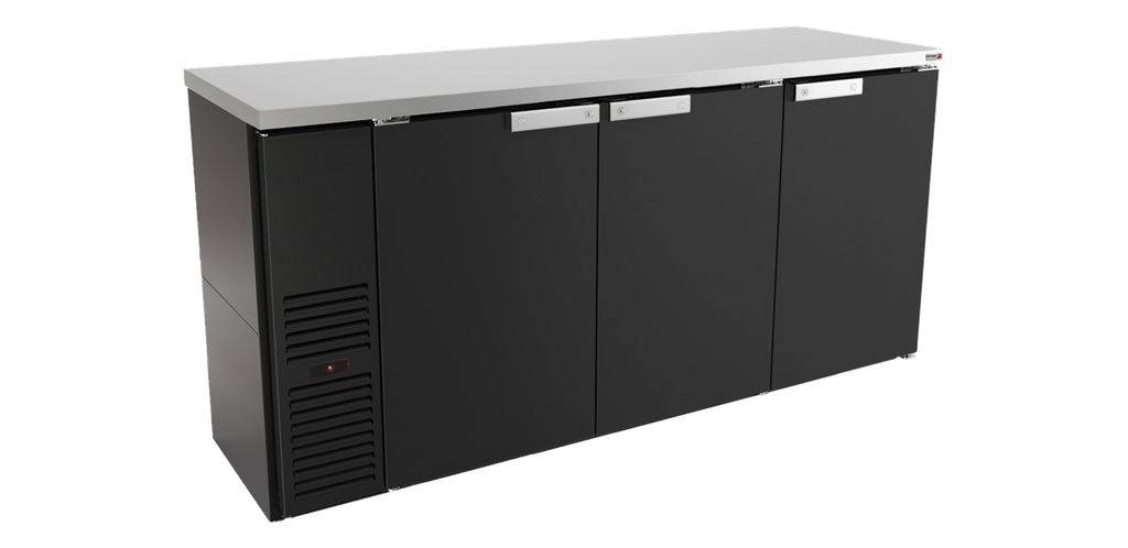 Back Bar | 78" | Black / Solid Door