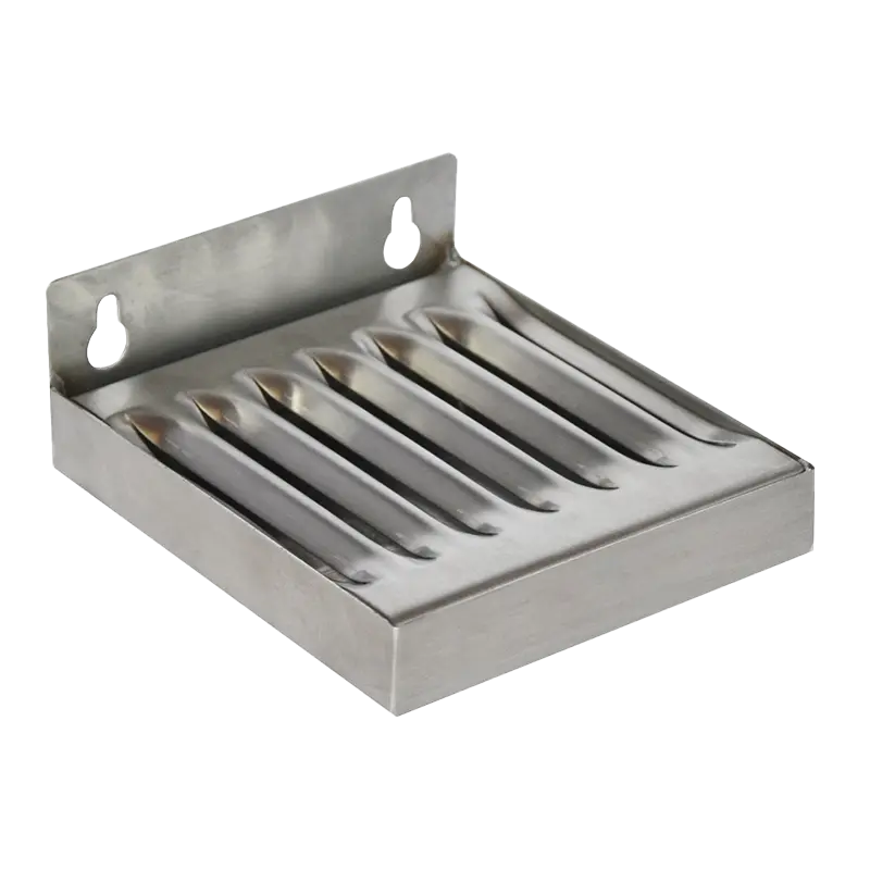 4" x 4.5" Wall Mount Drip Tray | Brushed Stainless | No Drain