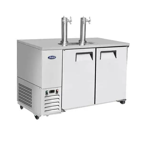 Atosa Direct Draw | 58" | Stainless Steel | with 2x 2-Product Stainless Column Tower 