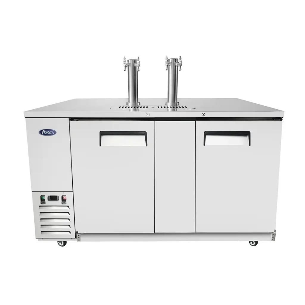 Atosa Direct Draw | 68" | Stainless Steel | with 2x 2-Product Stainless Column Tower 