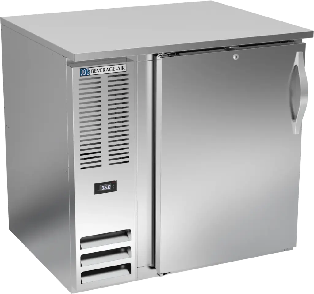 Beverage Air Back Bar Cooler | 36" Wide | Stainless Steel | Solid Doors