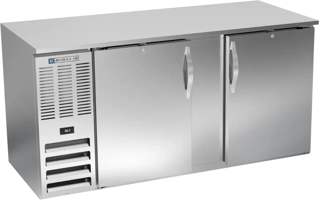 Beverage Air Back Bar Cooler | 68" Wide | Stainless Steel | Solid Doors