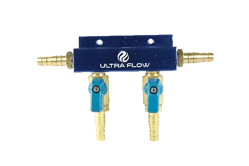 [M1502PT] 2 Product Gas Manifold Pass Thru | Aluminum bar