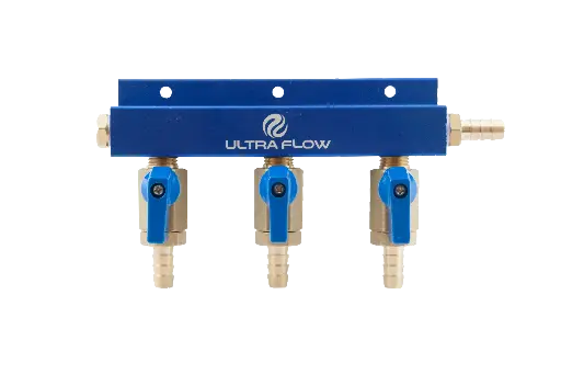 [M1503] 3 Product Gas Manifold | Aluminum Bar 