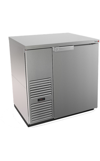 [UFBB-36S-N] Back Bar - 36" - Stainless / Solid Door