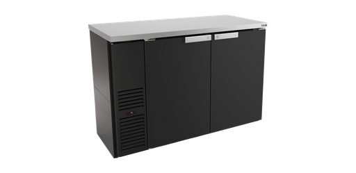 [UFBB-59-N] Back Bar - 59" - Black / Solid Door