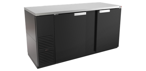 [UFBB-69-N] Back Bar  -  69"   -  Black / Solid Door
