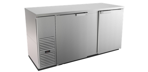 [UFBB-69S-N] Back Bar  -  69"   -  Stainless / Solid Door