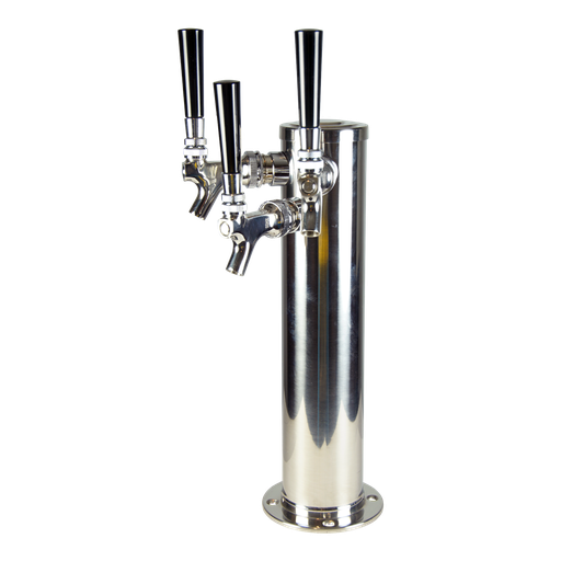[DT623] 3" Draft Tower - 3 Faucet - Stainless Steel