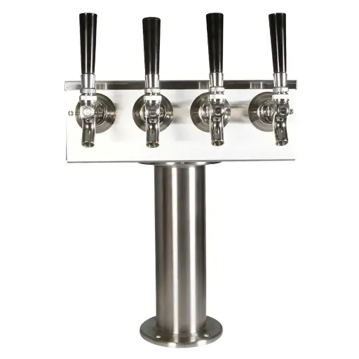 [TT3SS-4G] T-Tower | 3" Column | 4 Faucet | Glycol Cooled