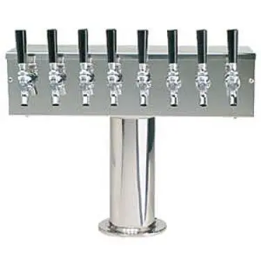 [TT4SS-8] T-Tower | 4" Column | 8 Faucet | Air Cooled