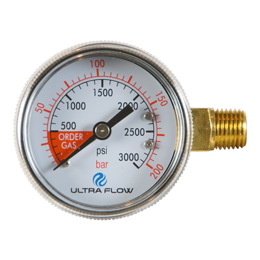 [1018] 2" Gauge - 0-3000psi LHT