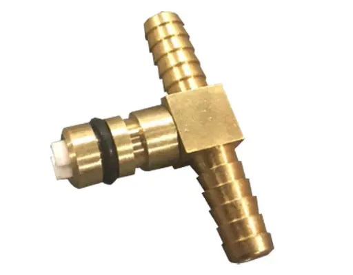 [01520000] Gas Pump air inlet 1/4" brass hose barb tee