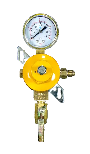 [R1201WM] Primary N2 Regulator | 1 Gauge | 1 Pressure 1 Product | Wall Mount | 0-60psi | 5/16 to 3/8 Multi Barb Shut-Off Outlet