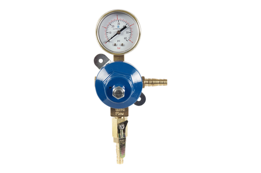 [R1101] Secondary CO2 Regulator | 1 Pressure 1 Product | Wall Mount | 0-60psi | 5/16 to 3/8 Multi Barb Inlet & Shut-Off Outlet