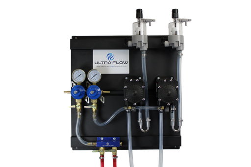 [R1122PMP] Secondary CO2 Regulator - 2 Pressure 2 Product - Panel Mount - Panel Assembly with Gas/Product Hoses, FOBs, & Beer Pumps