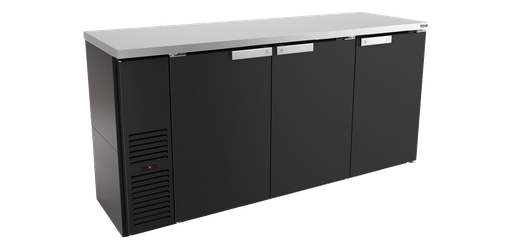[UFBB-78-N] Back Bar&nbsp;  78"&nbsp; &nbsp; Black / Solid Door
