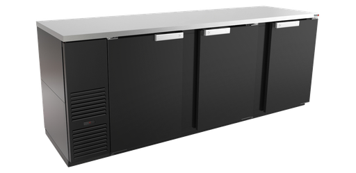 [UFBB-95-N] Back Bar | 95" Wide | Black / Solid Door