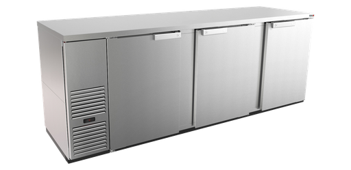 [UFBB-95S-N] Back Bar 95" | Stainless | Solid Door