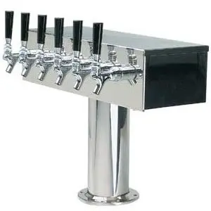[TT4SS-6G] T-Tower | 4" Column | 6 Faucet | Glycol Cooled