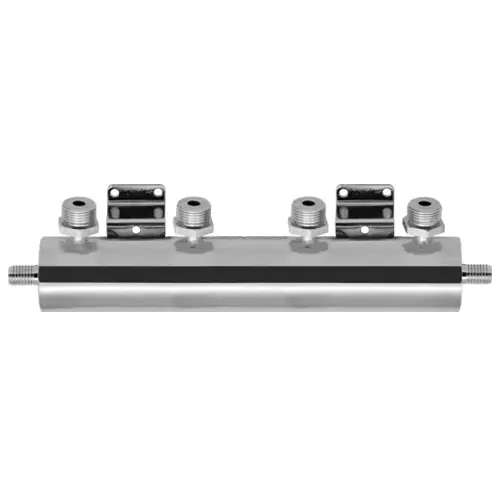 [6606] 4 Station Beer Manifold | Inlet & Pass Thru Barb