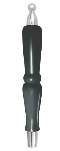 [FH-400BS] Mini Pub Style Handle | Black with Silver Fittings