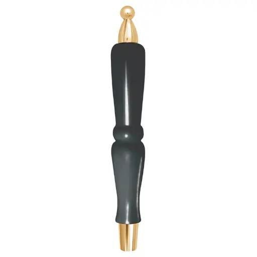 [FH-400BG] Mini Pub Style Handle | Black with Gold Fittings