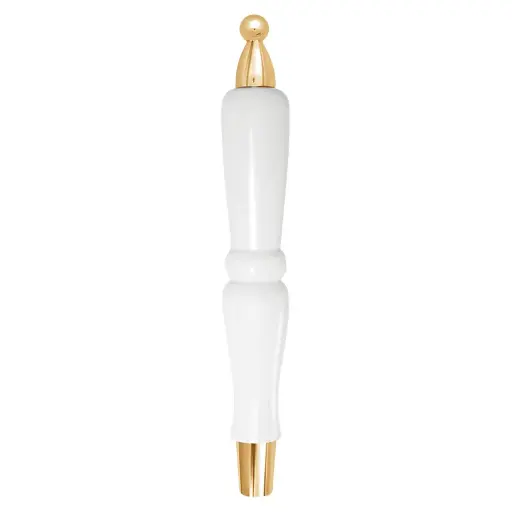 [FH-400WG] Mini Pub Style Handle | White with Gold Fittings