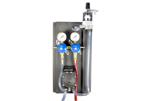[R1101PMP] Secondary CO2 Regulator | 1 Pressure 1 Product | Panel Mount | Panel Assembly with Gas/Product Hoses, FOBs, & Beer Pumps
