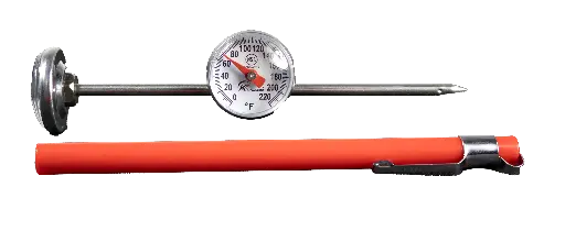 [TP200] 1" Dial Thermometer with Case (0 to 220 Degrees Fahrenheit) 