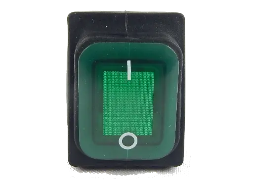 [60405-250G] Green Illuminated Rocker Switch 250VAC