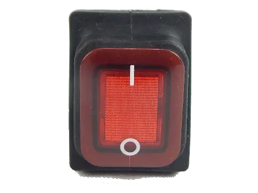 [60405-250R] Red Illuminated Power Switch 250VAC