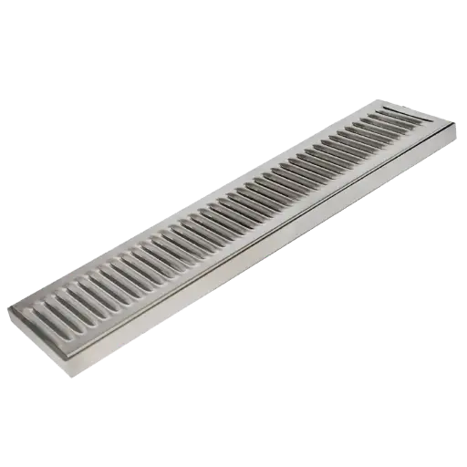 [DT-36x5SS] 36" x 5" Surface Mount Drip Tray | Brushed Stainless | No Drain