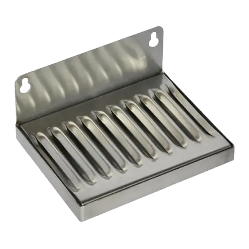 [DT-6x4SSW] 6" x 4" Wall Mount Drip Tray | Brushed Stainless | No Drain