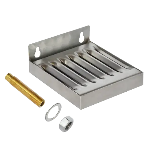 [DT-6x4SSDW] 6" x 4" Wall Mount Drip Tray | Brushed Stainless | With Drain