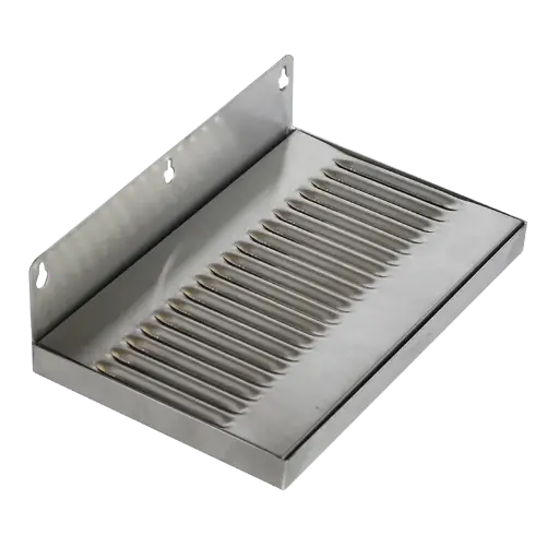 [DT-10x6SSW] 10" x 6" Wall Mount Drip Tray | Brushed Stainless | No Drain