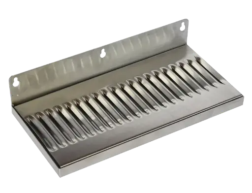 [DT-12x6SSW] 12" x 6" Wall Mount Drip Tray | Brushed Stainless | No Drain