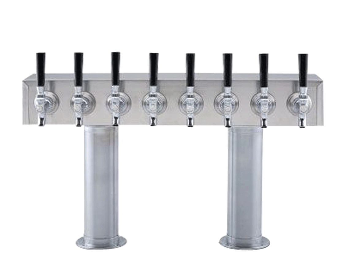 [PTT-8SSG] H-Tower | 4" Column | 8 Faucet | Glycol Cooled