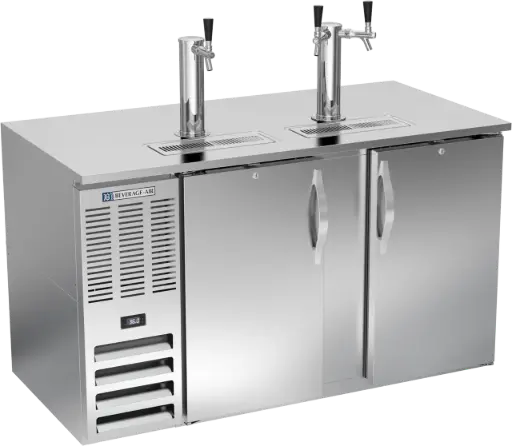 [UFDDB-58-S-3] Beverage Air Direct Draw | 58" | Stainless Steel | with 1x 2-Product & 1x 1-Product Stainless Column Tower